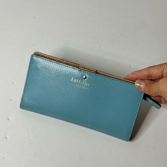 kate spade Handbags - Kate Spade New York Grand Street Stacy Leather Wallet (Soft Aqua)
